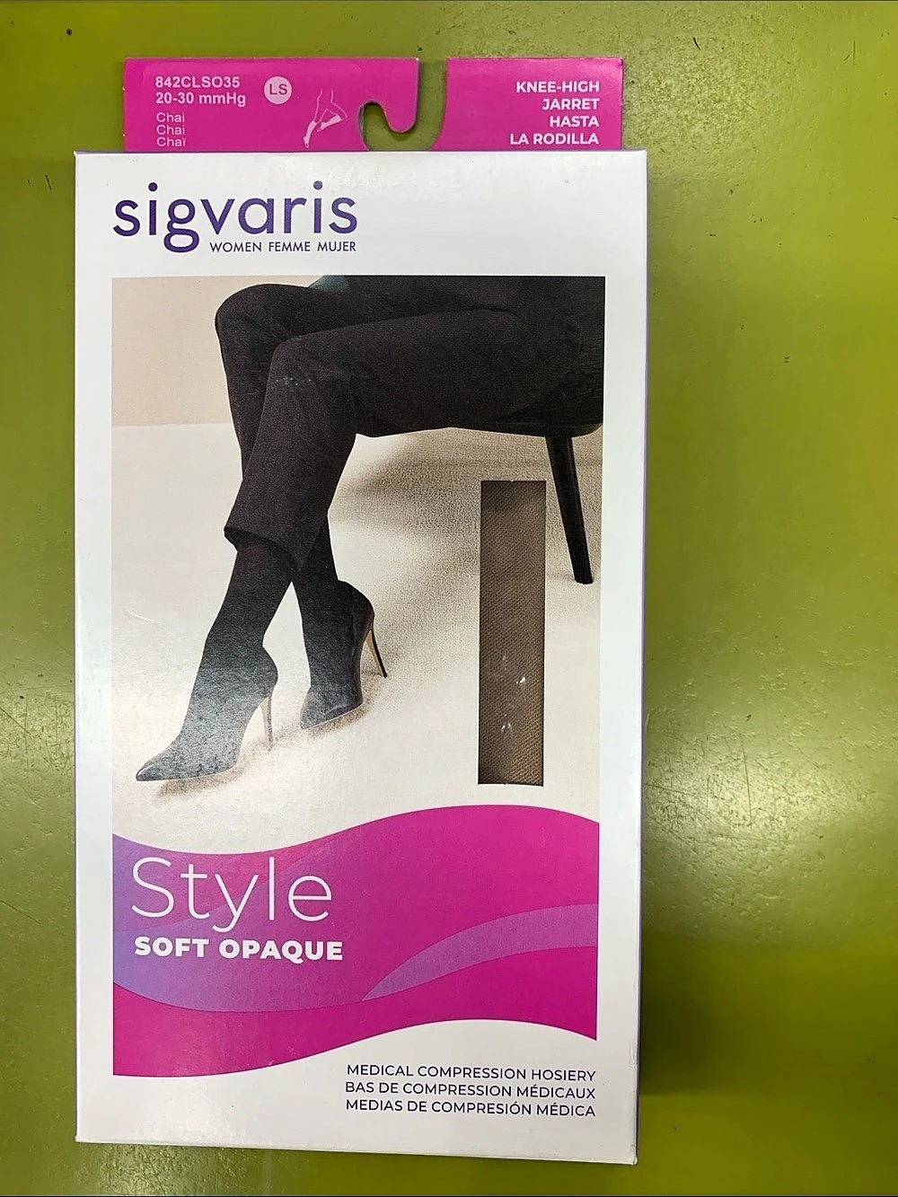 Sigvaris Style Soft Opaque Soft Opaque Compression Hosiery Size Large short
